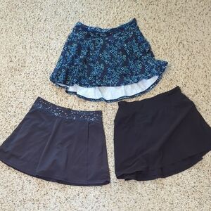 Floral and Solid Women's Skirt Set